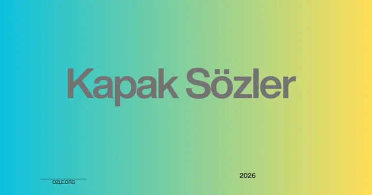 Kapak sözler